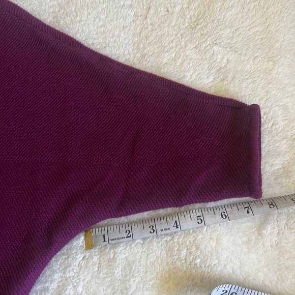 Theory Nisa Cashcotton Open Front Cardigan Plum Purple Petite P/TP - Picture 5 of 10